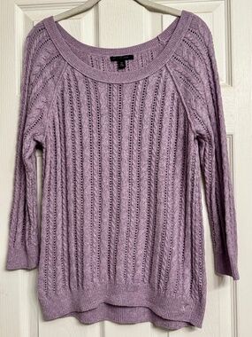 American Eagle Women's Lavender Knit Sweater